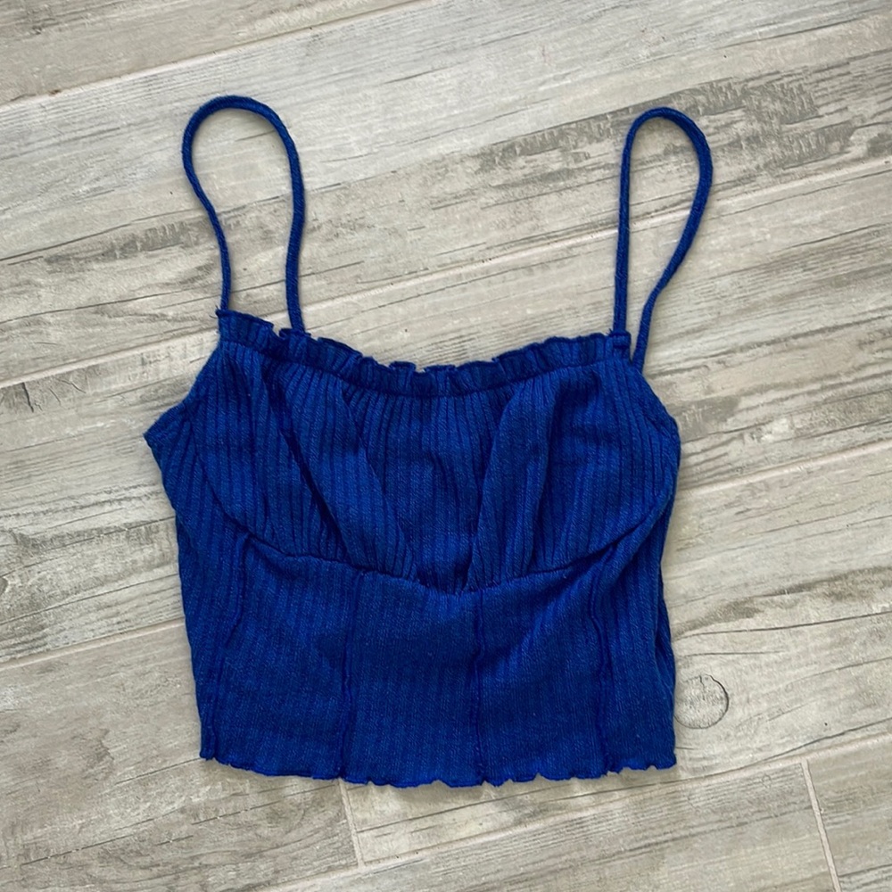 Blue Shein Crop Top